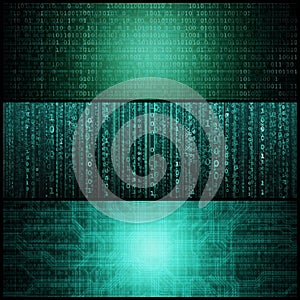 Concept of Hacker Attack, Virus Infected Software, Dark Web and Cyber Security. Abstract Digital Background With