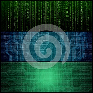 Concept of Hacker Attack, Virus Infected Software, Dark Web and Cyber Security. Abstract Digital Background With