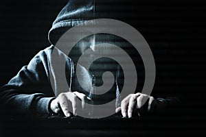 Concept hacker and internet crime