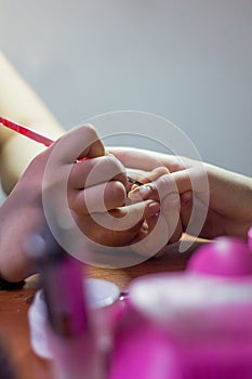 The concept of hand care, nail beauty.