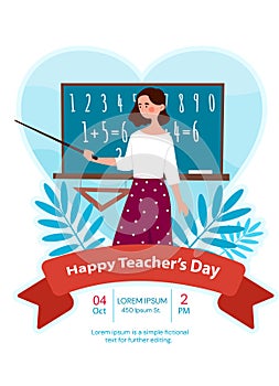 Concept of happy teachers day photo
