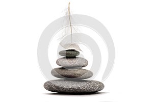 Spa stones isolated on white background.