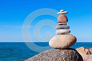 Concept of harmony and balance. Balance and poise stones.