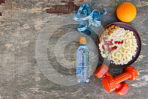 Saludable comida a Deportes estilo de vida. propio nutrición 