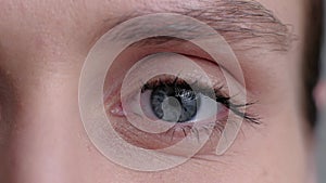 Concept of healthy vision. Woman eye.