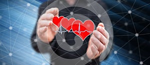 Concept of a heart beats graph