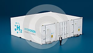 Concept of hi tech mobile hydrogen energy storage facility made