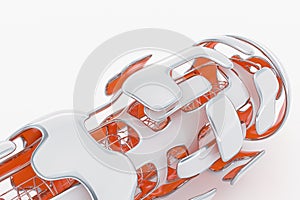 Concept of Hi-Tech Technology. 3D Rendering Abstarct Futuristick Background