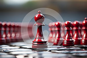 concept highlights the synergy between chess pieces and strategic business.