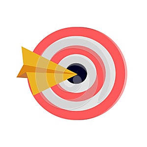 The concept of hitting the target, targeting, advertising