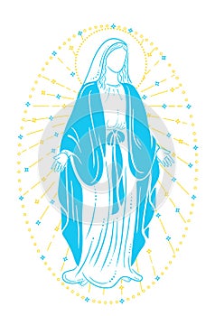 Holy Virgin Mary  in radiance photo