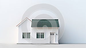 Concept of home loan and buying own property, Close up of miniature house. Generative Ai