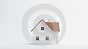 Concept of home loan and buying own property, Close up of miniature house. Generative Ai