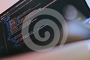Concept of html-css coding head of the page