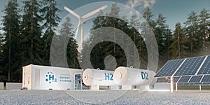 Concept of hydrogen energy storage from renewable sources
