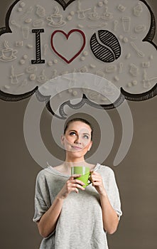 Concept I love coffee