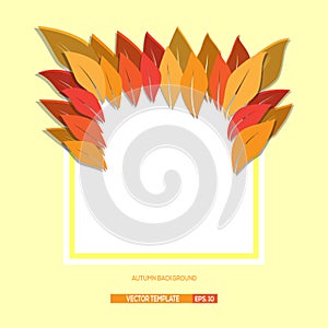 Concept and idea colorful maple leaf Autumn abstract. Vector Illustration eps.10