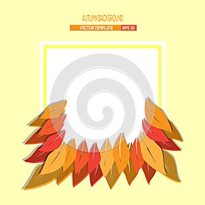 Concept and idea colorful maple leaf Autumn abstract. Vector Illustration eps.10