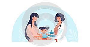 Ilustraciones acerca de vacunación de madre a sobre el cita. pediatra 