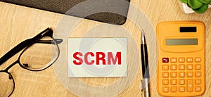 Concept image of Business Acronym SCRM as Social Customer Relationship Management