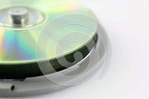 An concept Image of a cd and a lock - data security