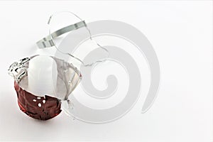 An concept Image of a champagne bottle with a cork and copy space