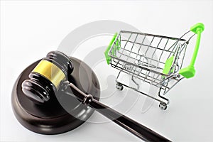 An concept image of ecommerce and law