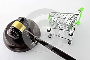 An concept image of ecommerce and law