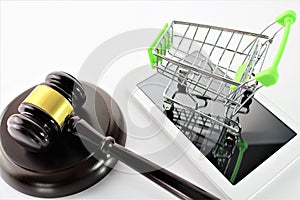 An concept image of ecommerce and law