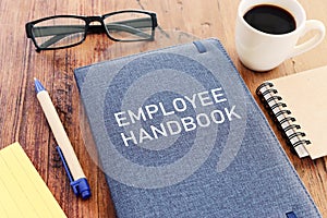 Concept image of employee handbook