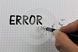 An concept Image of a error correction, mistake - with copy space