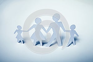 Concept image of family cutout paper