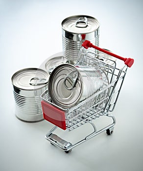 Concept image of food stockpiling