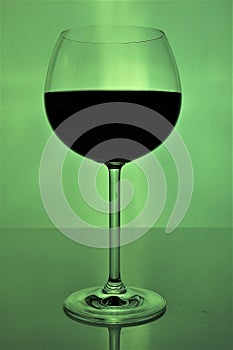 An concept Image of a glass red wine with copy space