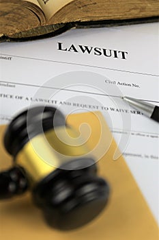 Concept Image of justice lawsuit legal