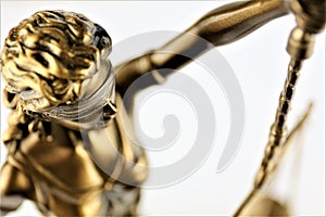 An concept Image of a Justitia statue, justice
