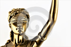 An concept Image of a Justitia statue, justice