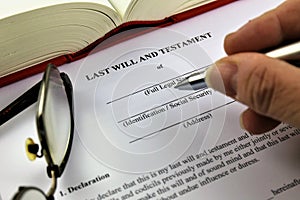 An concept Image of a last will and testament