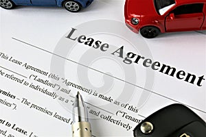 An concept Image of a lease agreement