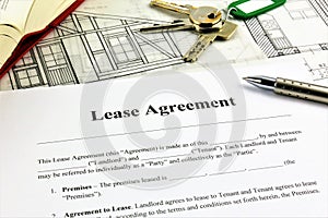 An concept Image of a Lease Agreement