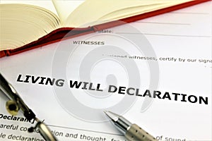 An concept Image of a living will declaration