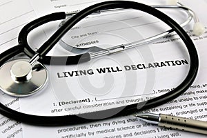 An concept Image of a living will declaration