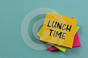 An concept Image of a lunch time note