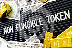 Concept image of NFT nonfungible tokens photo