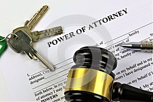 An concept Image of a power of attorney, business, lawyer photo