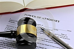 An concept Image of a power of attorney, business, lawyer