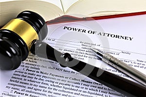 An concept Image of a power of attorney, business, lawyer photo