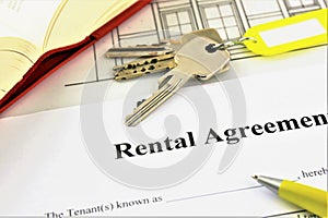 An concept Image of a rental agreement