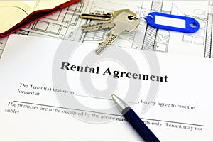 An concept Image of a rental agreement