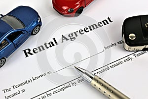 An concept Image of a rental agreement